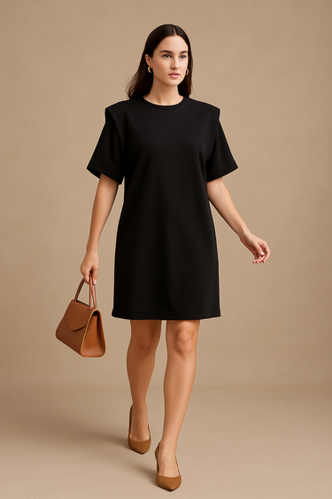 Playful Noir Mini Dress